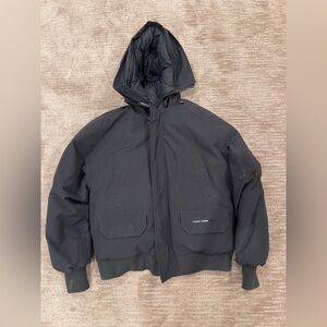 Canada Goose Men's Black Bomber Down Hooded Coat